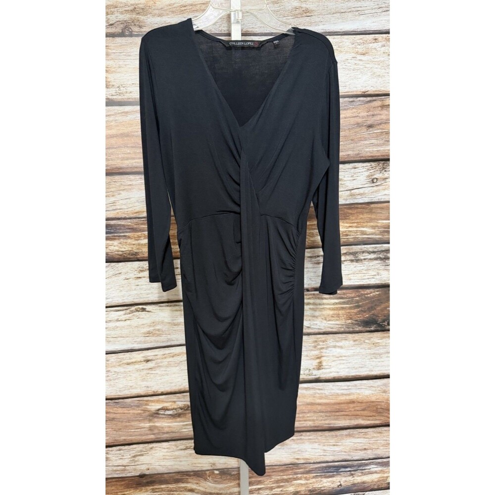 Colleen Lopez Women’s Size Small Little Black Dress Long Sleeve Sheath NWOT